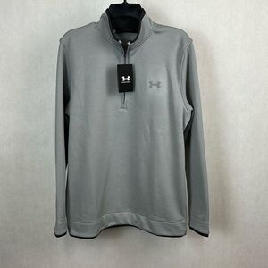 Under Armour UA Storm Sweater Fleece Golf 1/4 Zip Pullover Mens Sz M Gray